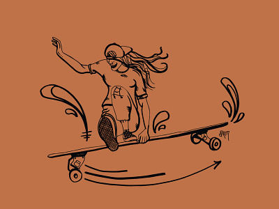 Quick kick out! design graphic design graphic art hand drawn illustration skate street art surf surf art vector