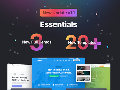 Essentials Version 1.1 branding design elementor envato illustration multipurpose page builder sketch themeforest web design website builder