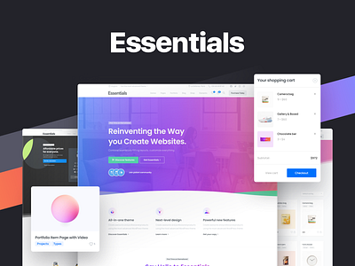 Essentials Original Demo branding design elementor envato illustration pixfort template themeforest web design website builder