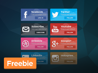Freebie: Social Boxes boxes free freebie media pixfort share social