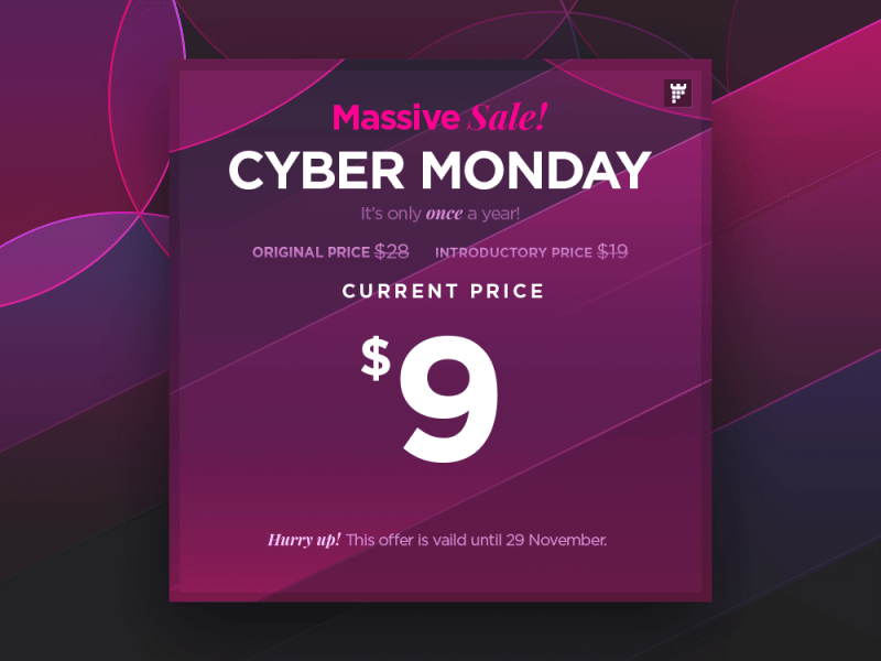 MASSIVE SALE | Cyber Monday bootstrap cyber monday discount envato flatpack html megapack page builder pixfort pixfort builder sale themeforest