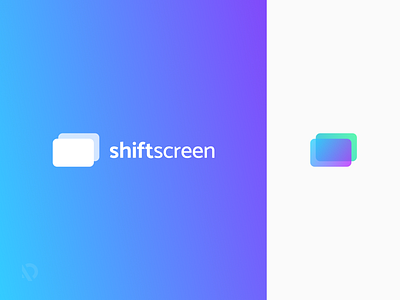 shiftscreen blue design flat gradient gradient color gradient logo logo magenta minimal modern modern logo simple vector violet