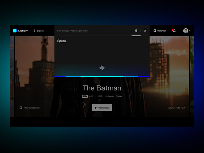 Voice search for movie movie movie tv product design tv ui voice voice search web design
