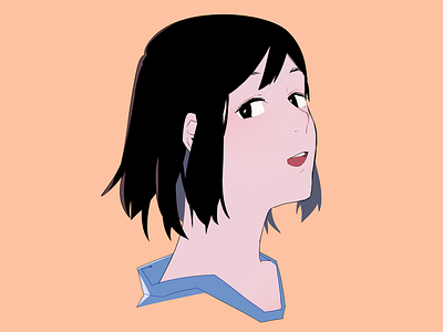 Girl 1 anime face girl illustration manga portrait