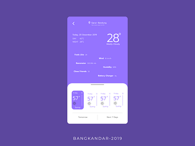 Weather App UI app branding design dribbble illustration logo simple ui ux vector