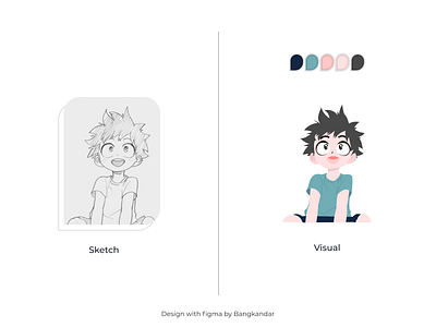 Sketch to Visual Vol.1 app asian branding design dribbble flat illustration minimal simple sketch ui ux vector visual