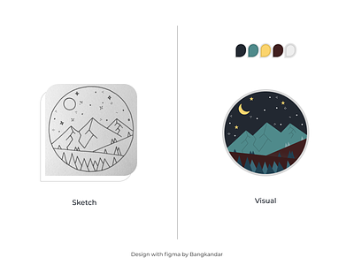 Sketch to Visual Vol.5 app branding cool design dribbble flat illustration minimal simple sketch ui ux visual