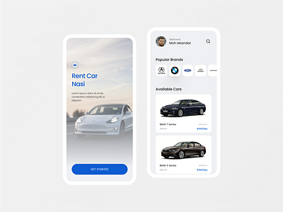 Car Rental App 3d animation branding car graphic design logo meta motion graphics ui ux