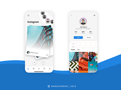 Redesign UI Instagram design feeds inspiration instagram ui