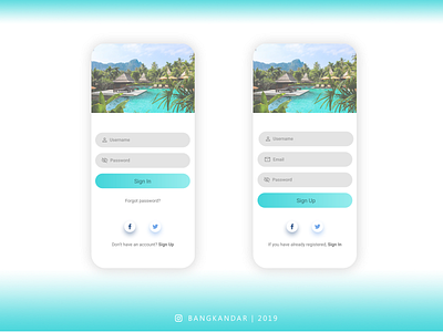 Login dan Register [Theme Cool] app cool design login register ui