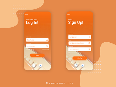 Login & Register [Theme Fresh] app design fresh login register ui