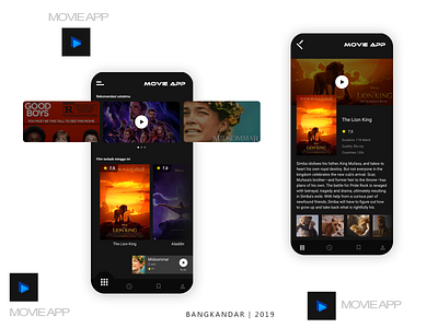 Movie Apps UI app branding design movie ui ux