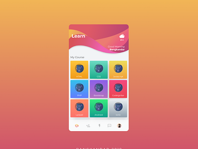 My Course Apps app branding design dribbble illustration login register simple ui ux