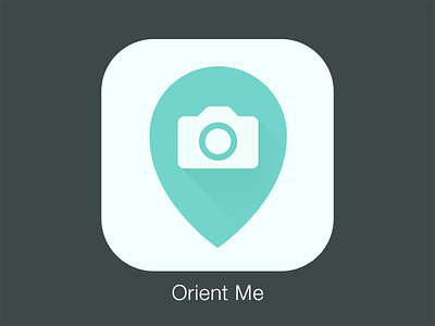 Orient Me icon flat icon ios pin