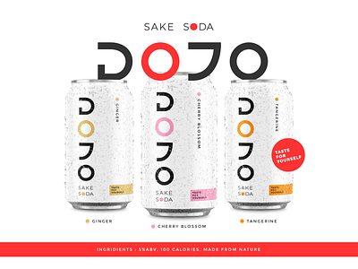 Dojo Sake Soda Package Design brand brand and identity brand identity branding business card design can japanese can japanese design japanese logo japanese style landing page design logo logo creation package design packaging design sake typeface typeface logo