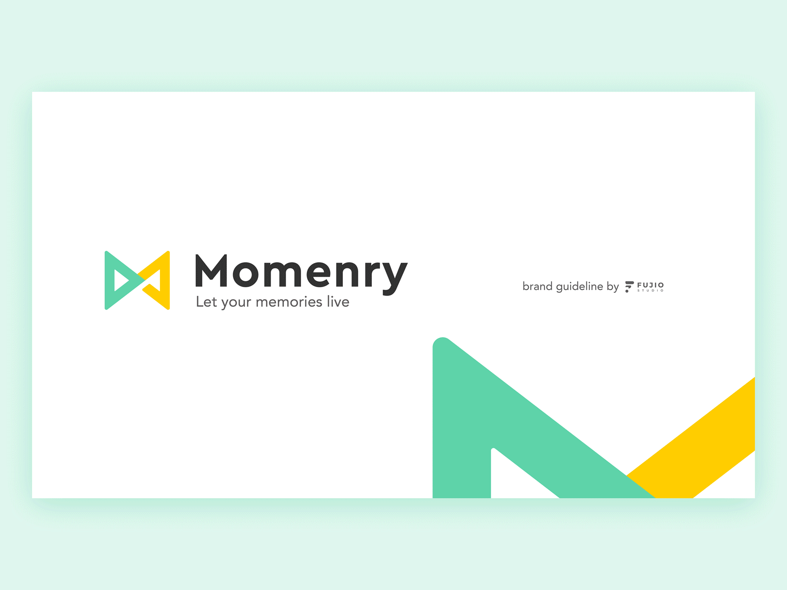 Momenry Brand Guideline brand brand and identity brand guideline brand identity branding design family friendship infinity logo logo logocollection m logo minimalist pictorial mark play logo social media social media design social media pack startup logo warm