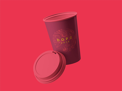 Dope Cafe Packaging Design (Used Concept) bean bag box box design brand brand and identity brand guideline brand identity branding burger box cafe coffee coffee bean bag coffee cup design illustration label marble packaging packaging design pizza box