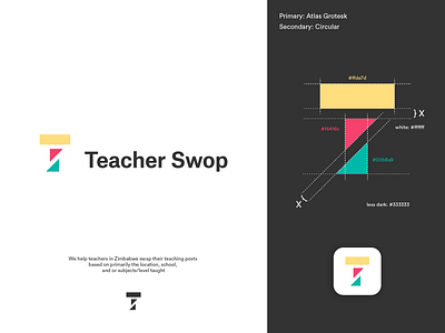 Teacher Swop Logo Concept brand brand agency brand and identity brand guideline brand identity branding design education app icon logo vector