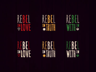 Be In ... be brand concept love rebel series t shirt truth type within