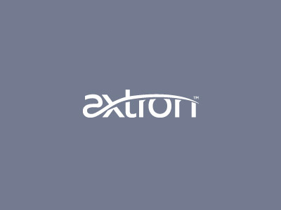 Axtron connection electronics grey technology type typography white wordmark