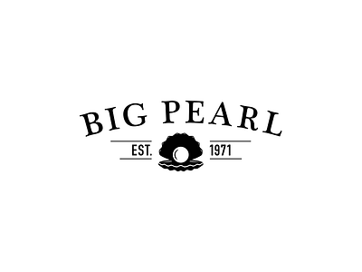 Big Pearl apparel big black clam monochrome pearl shell type typography white