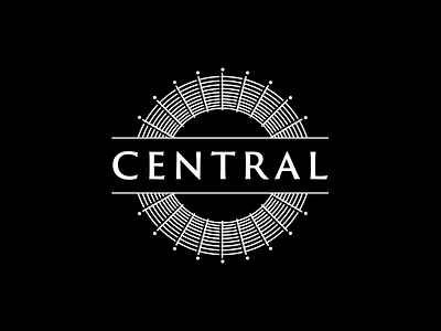Central bar black central clean idea logo lounge resturant type white