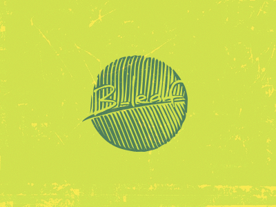 B - Leaf banana concept green label leaf logo natural organic texture typography yellow