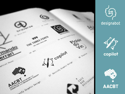 Los Logos brain brand compass designabot identity los logos mark pilot