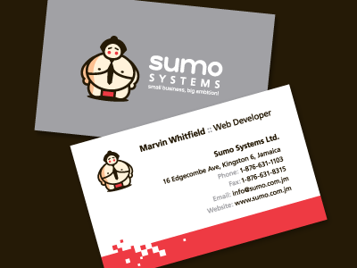 Sumo Business Card brand business card developer identity sumo