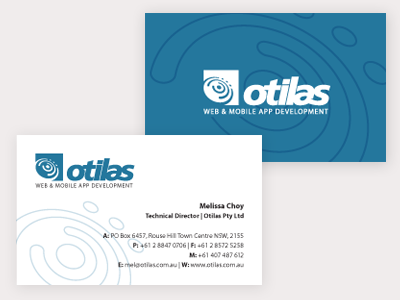 Otilas Business Card app australia business card identity mobile network web