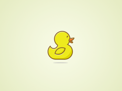 Little duck design duck float graphic icon logo yellow