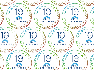 Steinberg 10 year anniversary 10 anniversary blue image logo mountain rocks white