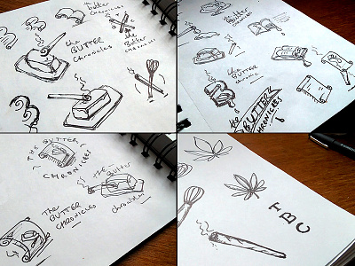 TBC Behind the scenes concept cookie design edible idea logo marijuana medicinal sketch sketches stamp whisk