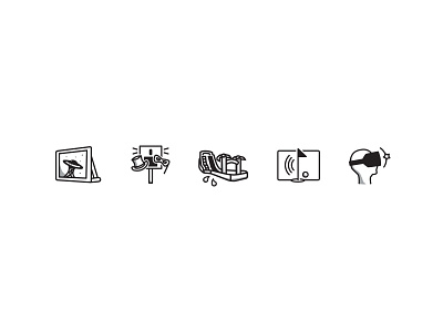 Icons animate black design entertainment icon icons line scalable
