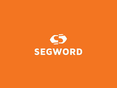 Segword clean design orange segment simple type word