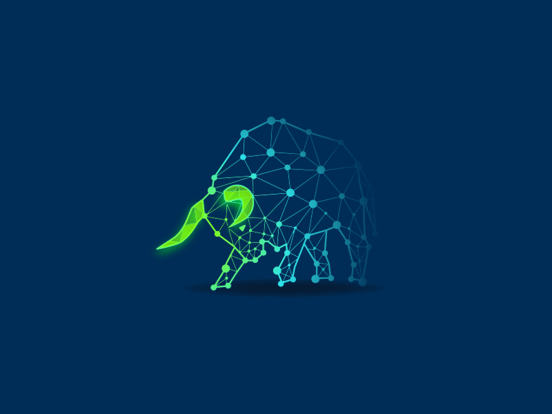 Taurus Bull sign concept connection logo experiment stars mark taurus bull