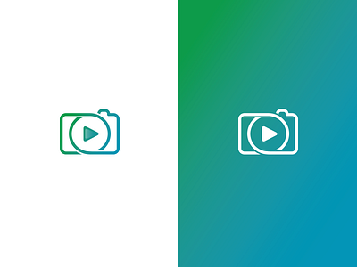 Clipcam blue buy camera clip concept design film green icon idea logo play sale