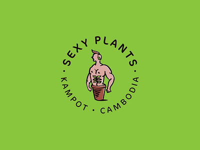 Sexy Plants character concept flowerpot green illustration leaf logo male man plant plants pot sexy vector