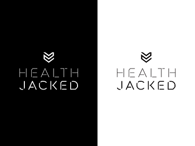 Health Jacked Final abstract approved black brand custom health jacked logo monochrome shield type typography white