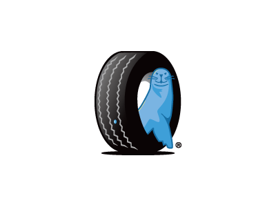Puncture Seal black blue brand character illustration logo puncture seal tread tyre