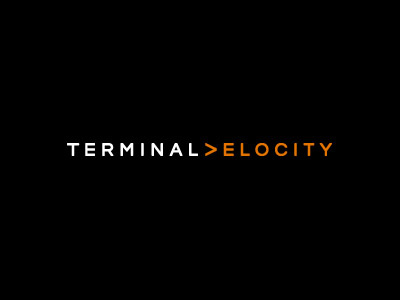 Terminal Velocity black i.t logo mark period speed terminal velocity white