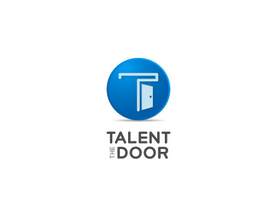 The Talent Door artist blue collaboration design door graphic logo mark networking record search song talent tool