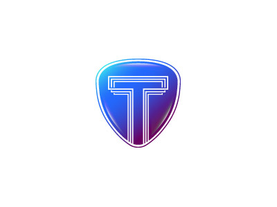Tetrabyte blue byte colour design graphic it logo mark neon purple tetra