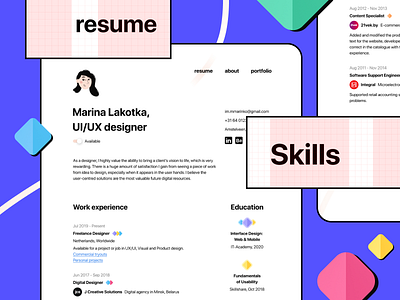Resume Freebie Designs, Themes, Templates And Downloadable Graphic Elements  On Dribbble