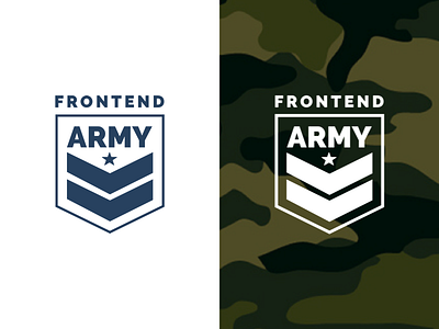 frontend.army logo army badge frontend logo noob