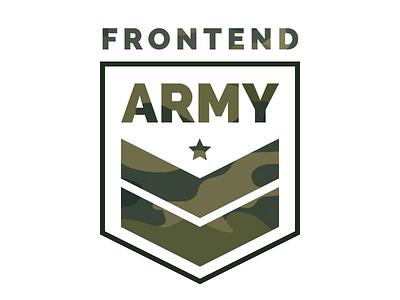 frontend.army logo army badge frontend logo noob