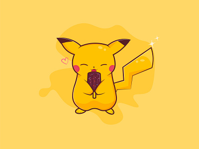 pikachu art design flat graphics design icon illustration illustrator logo typography vector