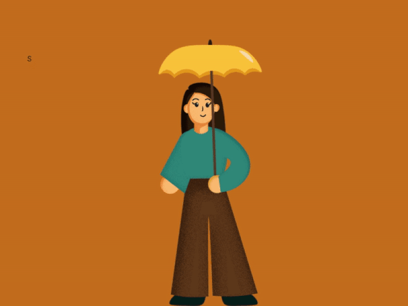 sudden rain by sadiaillusts____ on Dribbble