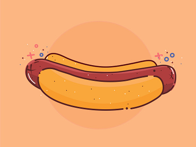 hotdog animation design flat icon illustration illustrator logo typography vector