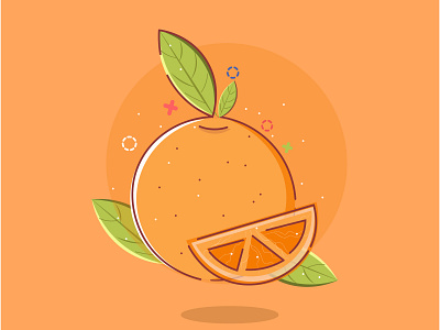 Orange design flat icon illustration illustrator logo vector